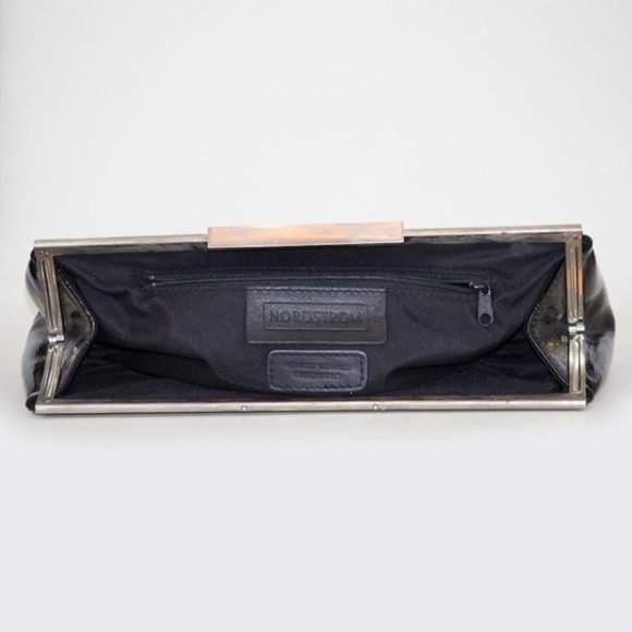 Nordstrom Black Leather Clutch - Picture 2 of 3